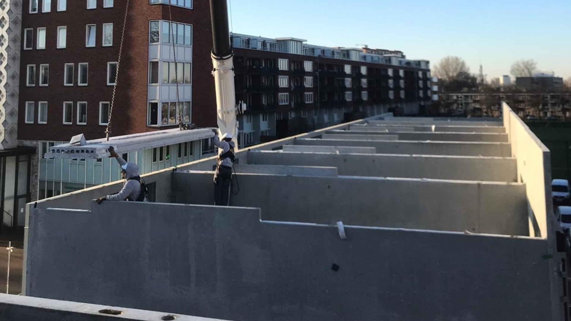 Blok A tweede verdieping - Nieuwbouwproject STOER te Haarlem. 